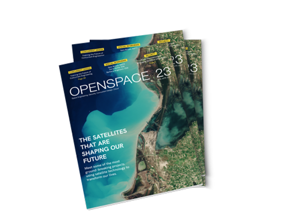 RHEA Group OpenSpace 23 magazine covers