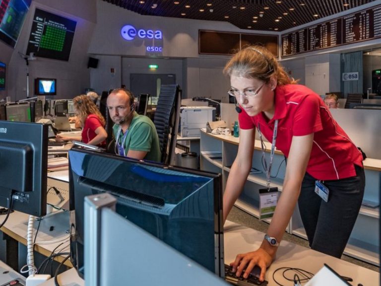 Mission team at ESA ESOC control room