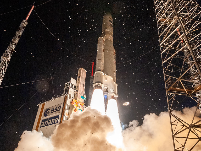 Ariane 5 liftoff image copyright Trevor Mahlmann