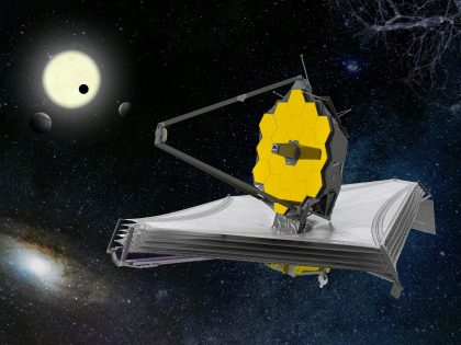 artist's impression of the James Webb Space Telescope copyright ESA