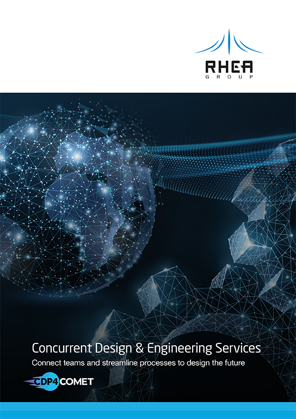 Cover of the RHEA Group concurrent design brochure
